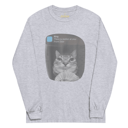 There is Motion at Your Front Door Long Sleeve T-Shirt Meme - Sport Grey | Shirtposting