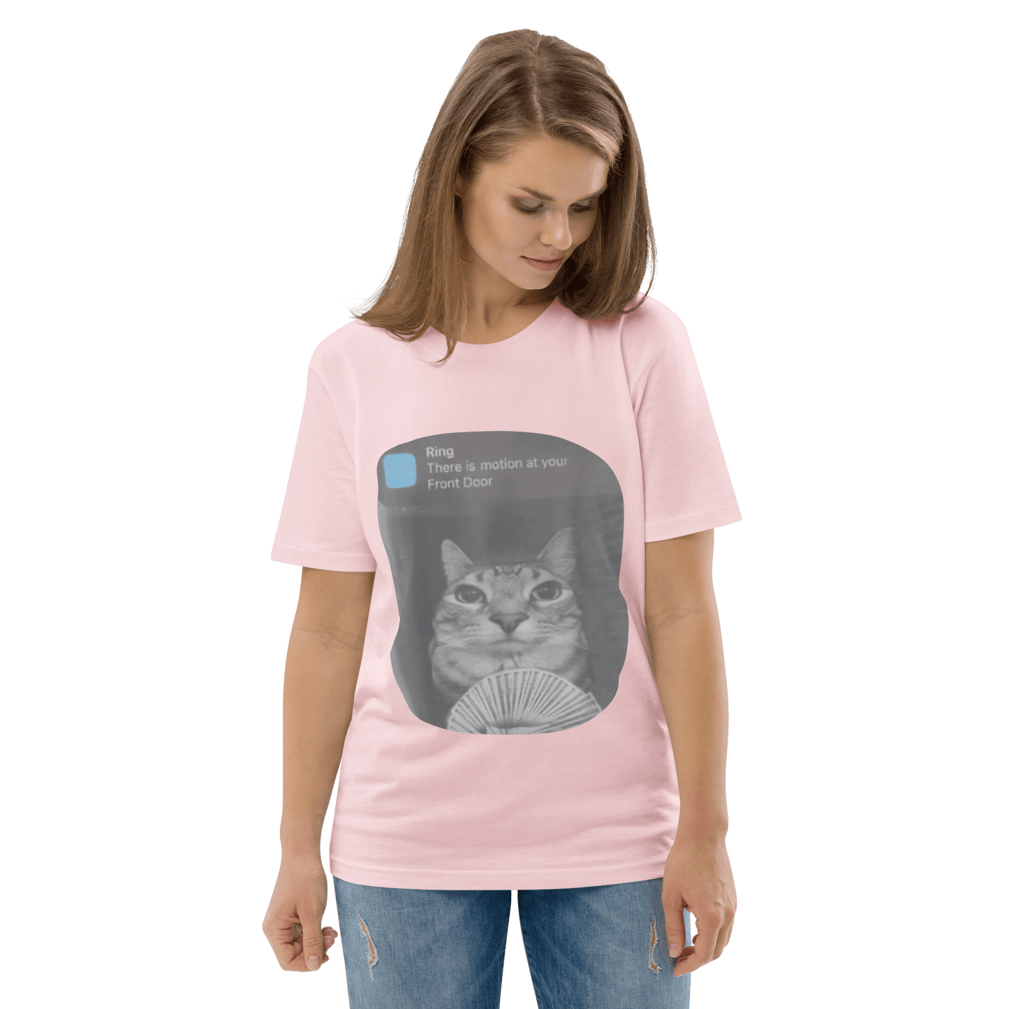 There is Motion at Your Front Door Premium Organic T-Shirt Meme - Cotton Pink | Shirtposting