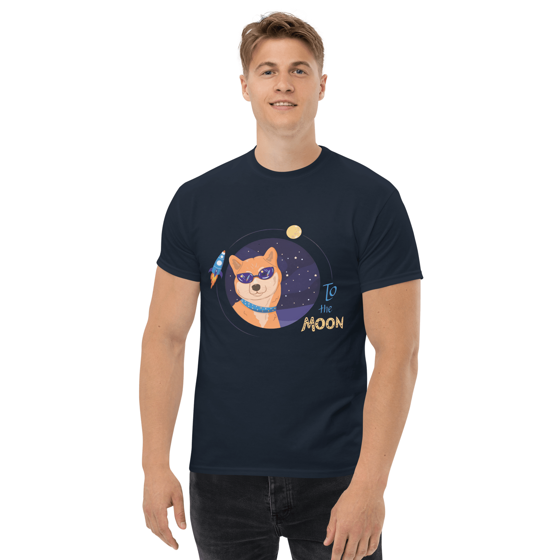 To The Moon Classic T-Shirt Meme - Military Green | Shirtposting
