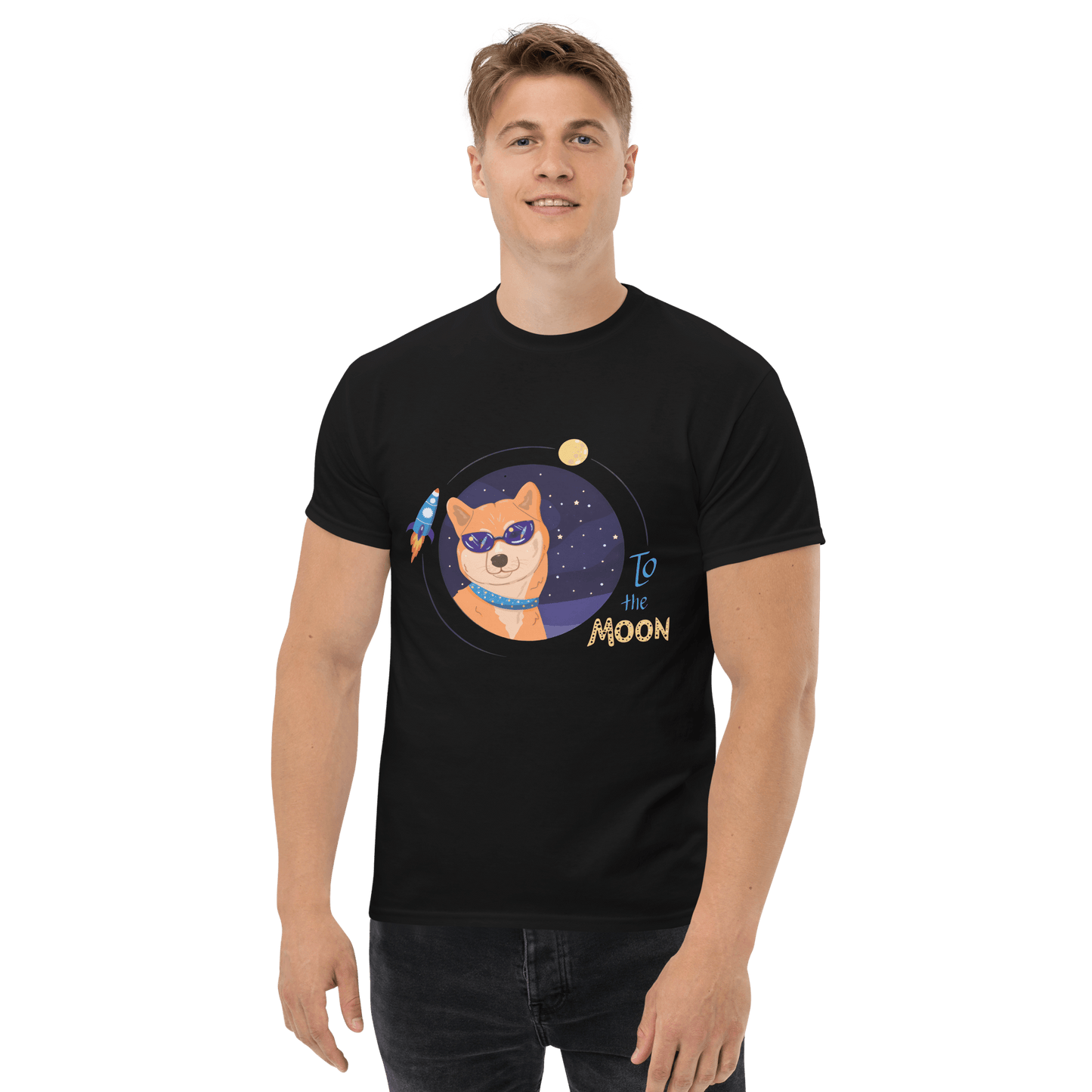 To The Moon Classic T-Shirt Meme - Military Green | Shirtposting