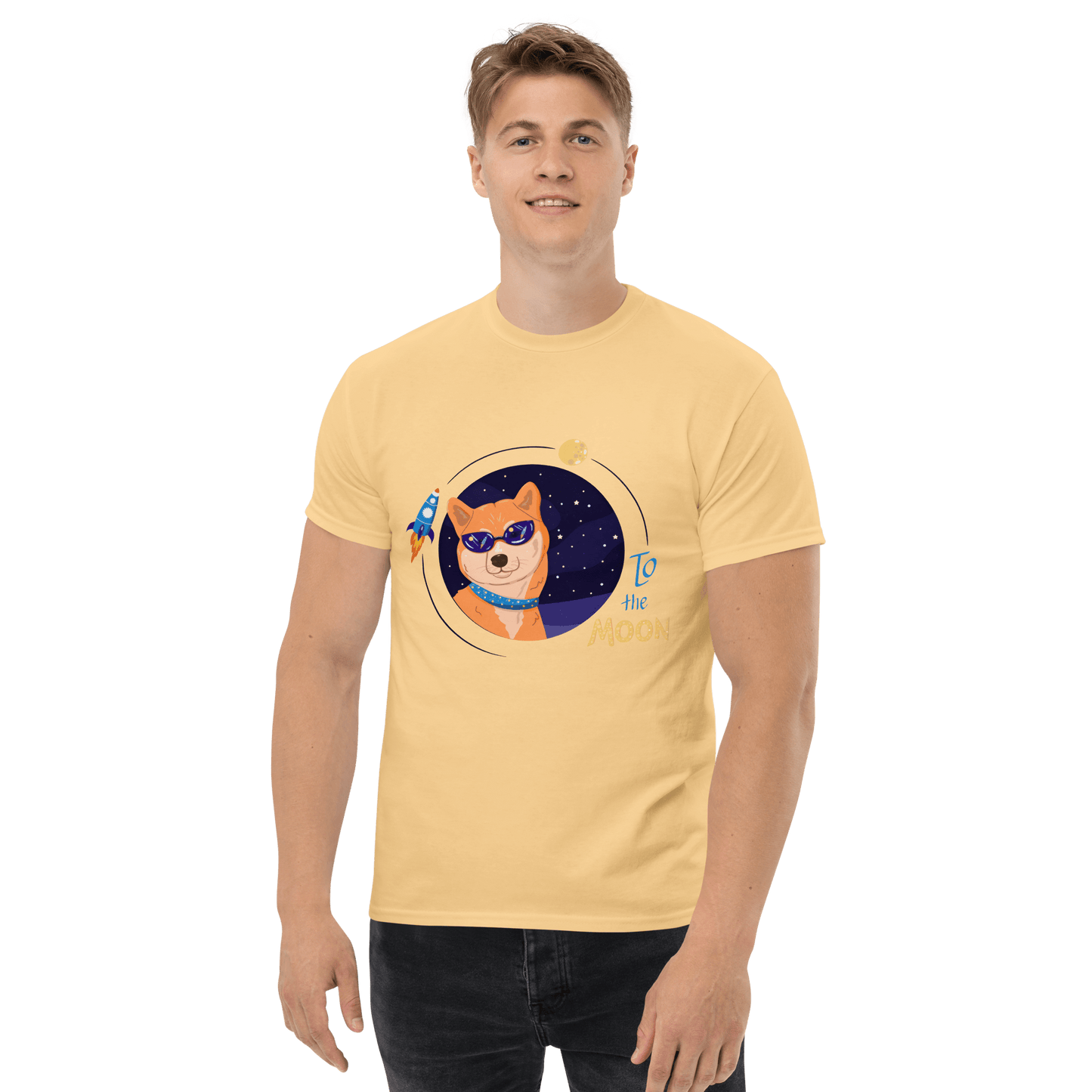 To The Moon Classic T-Shirt Meme - Yellow Haze | Shirtposting