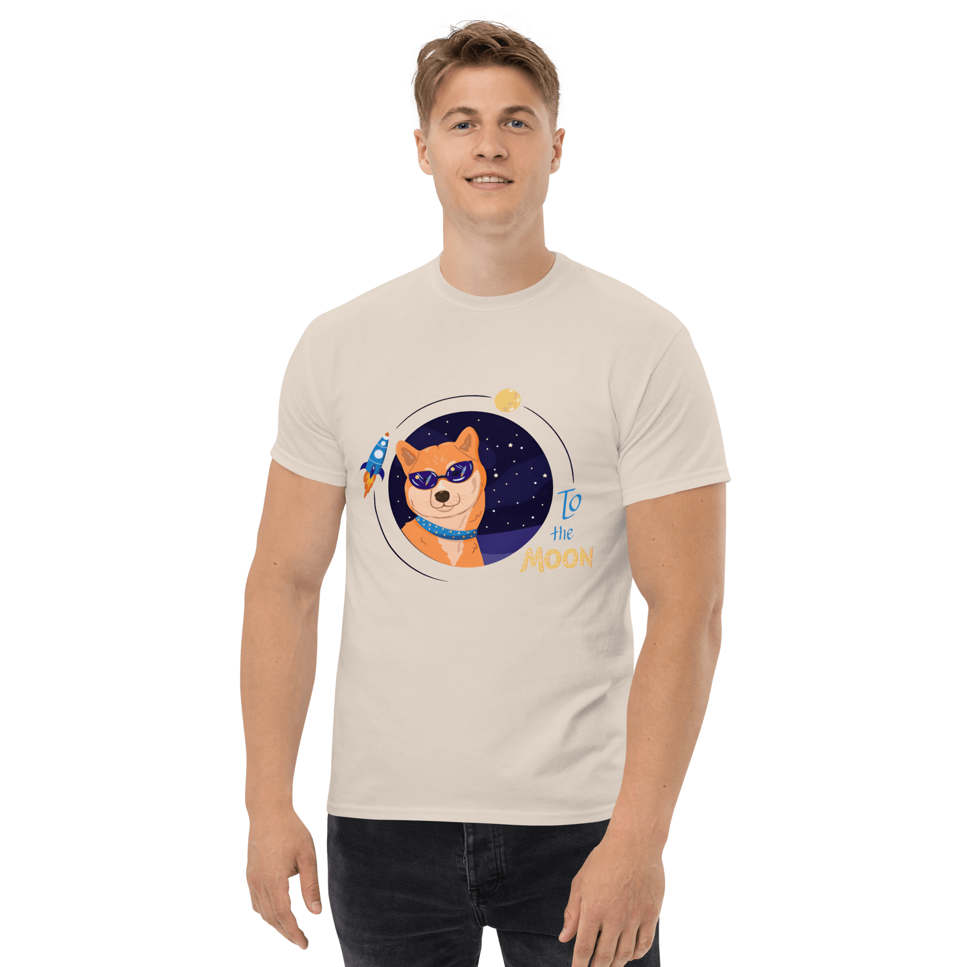 To The Moon Classic T-Shirt Meme - Yellow Haze | Shirtposting
