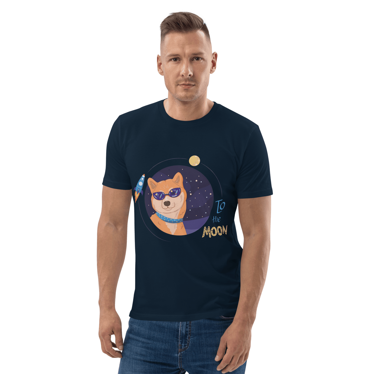 To The Moon Premium Organic T-Shirt Meme - Cotton Pink | Shirtposting
