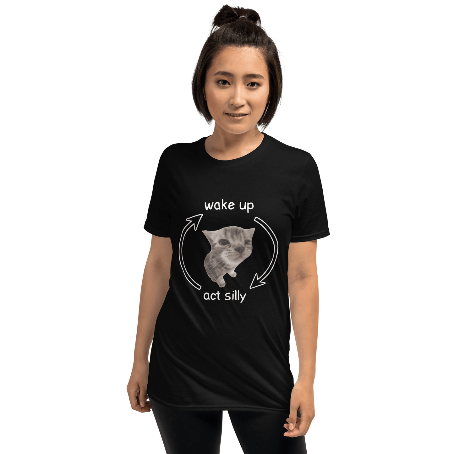 Wake Up - Act Silly Classic T-Shirt Meme - Dark Heather Grey | Shirtposting
