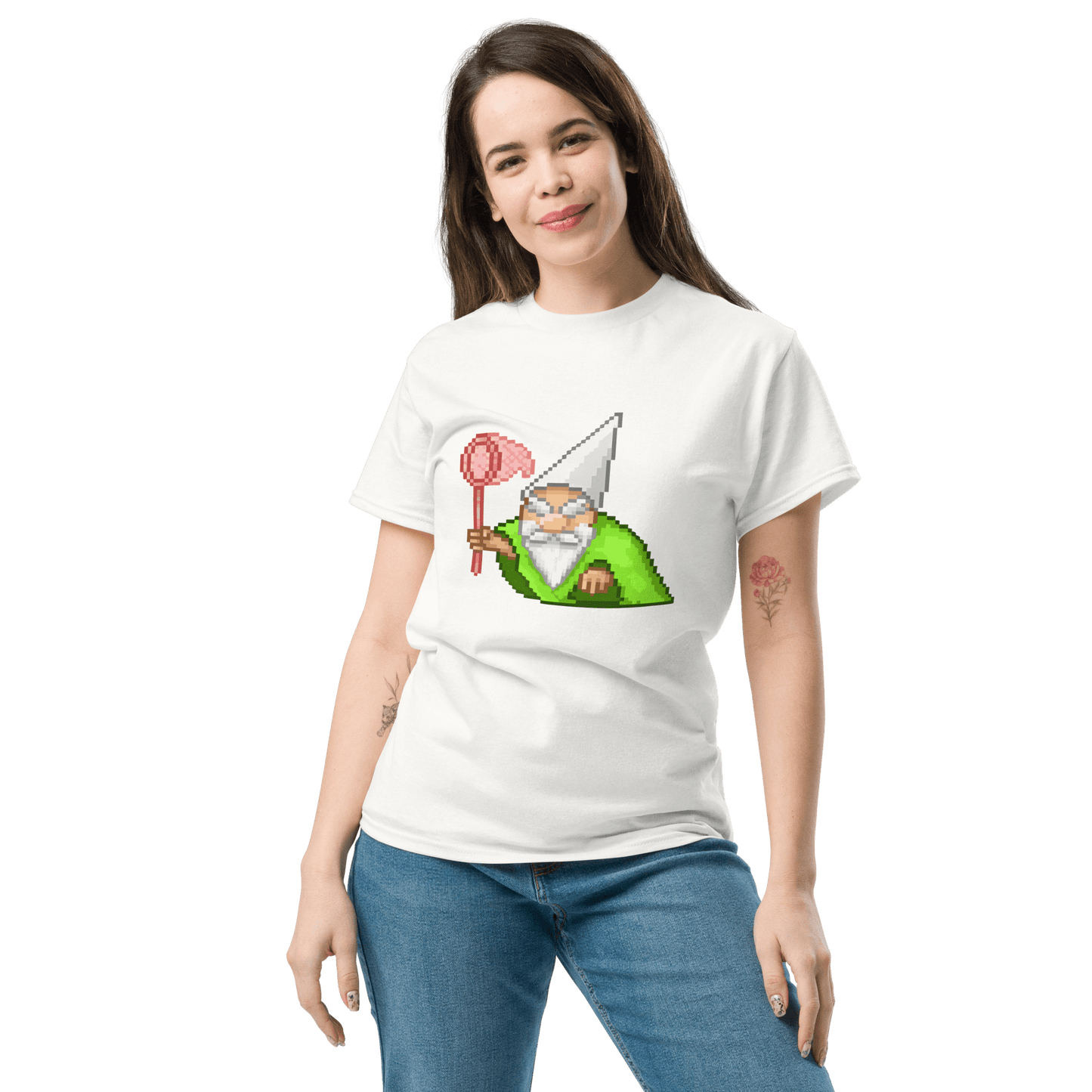 Wizard Gnome Classic T-Shirt Meme - Ash | Shirtposting