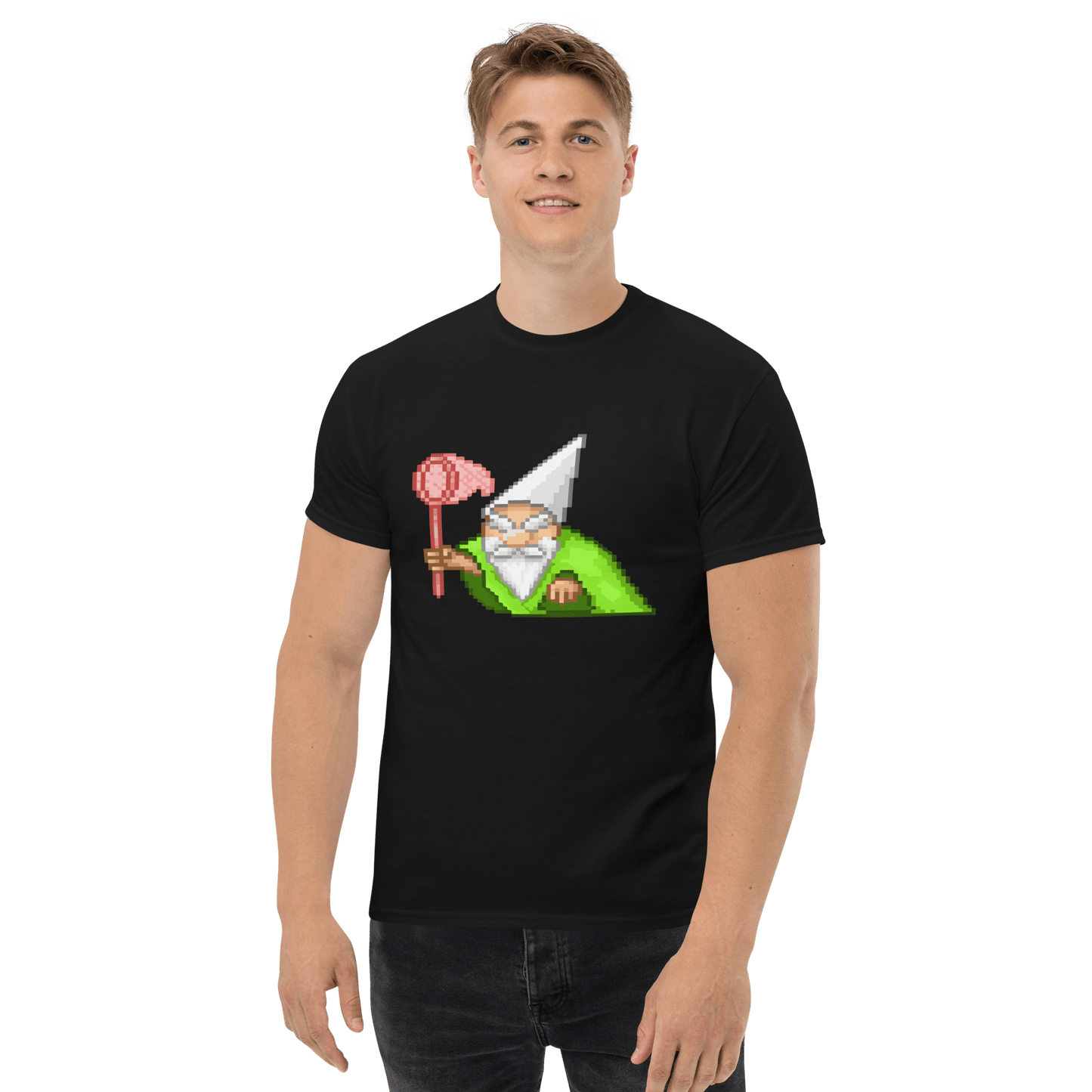Wizard Gnome Classic T-Shirt Meme - Dark Heather | Shirtposting