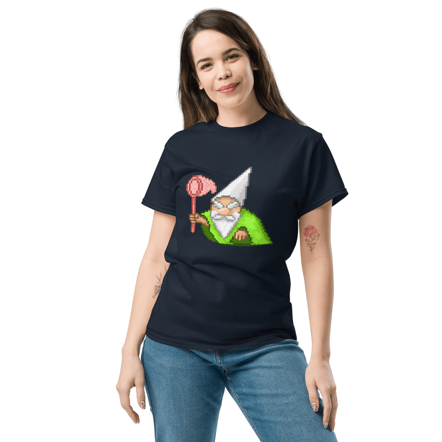 Wizard Gnome Classic T-Shirt Meme - Dark Heather | Shirtposting