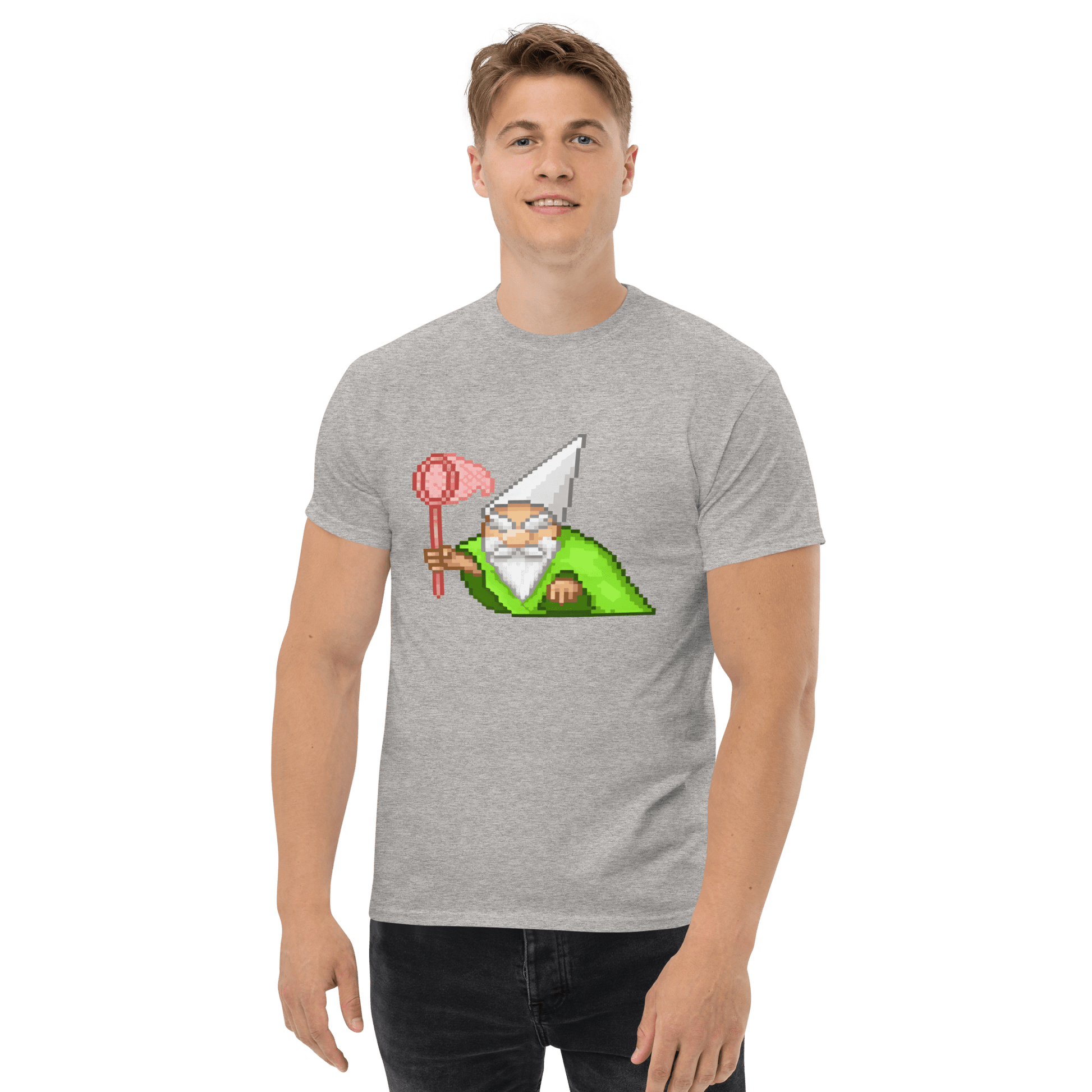 Wizard Gnome Classic T-Shirt Meme - Dark Heather | Shirtposting
