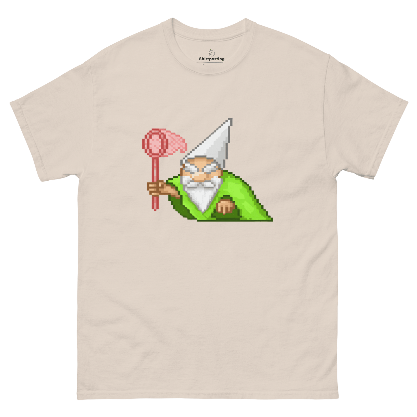 Wizard Gnome Classic T-Shirt Meme - Natural | Shirtposting