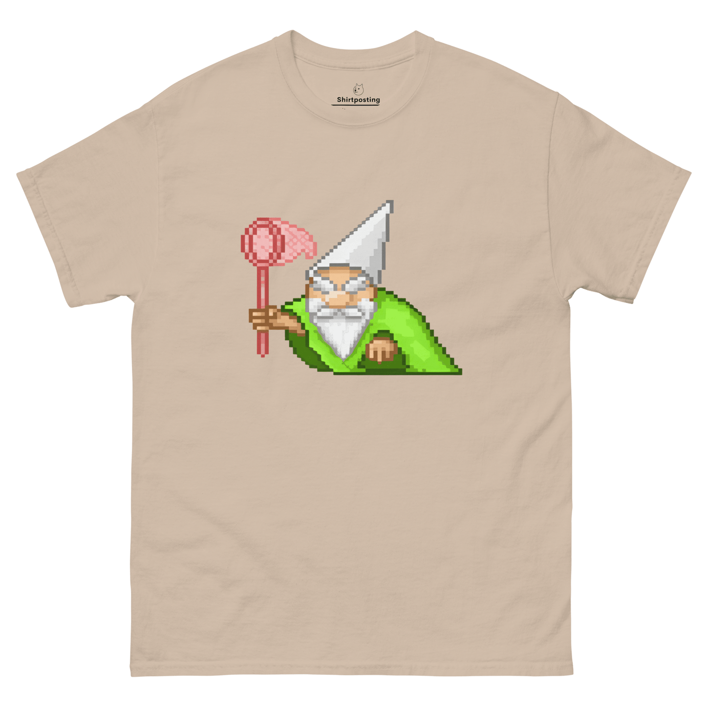 Wizard Gnome Classic T-Shirt Meme - Sand | Shirtposting