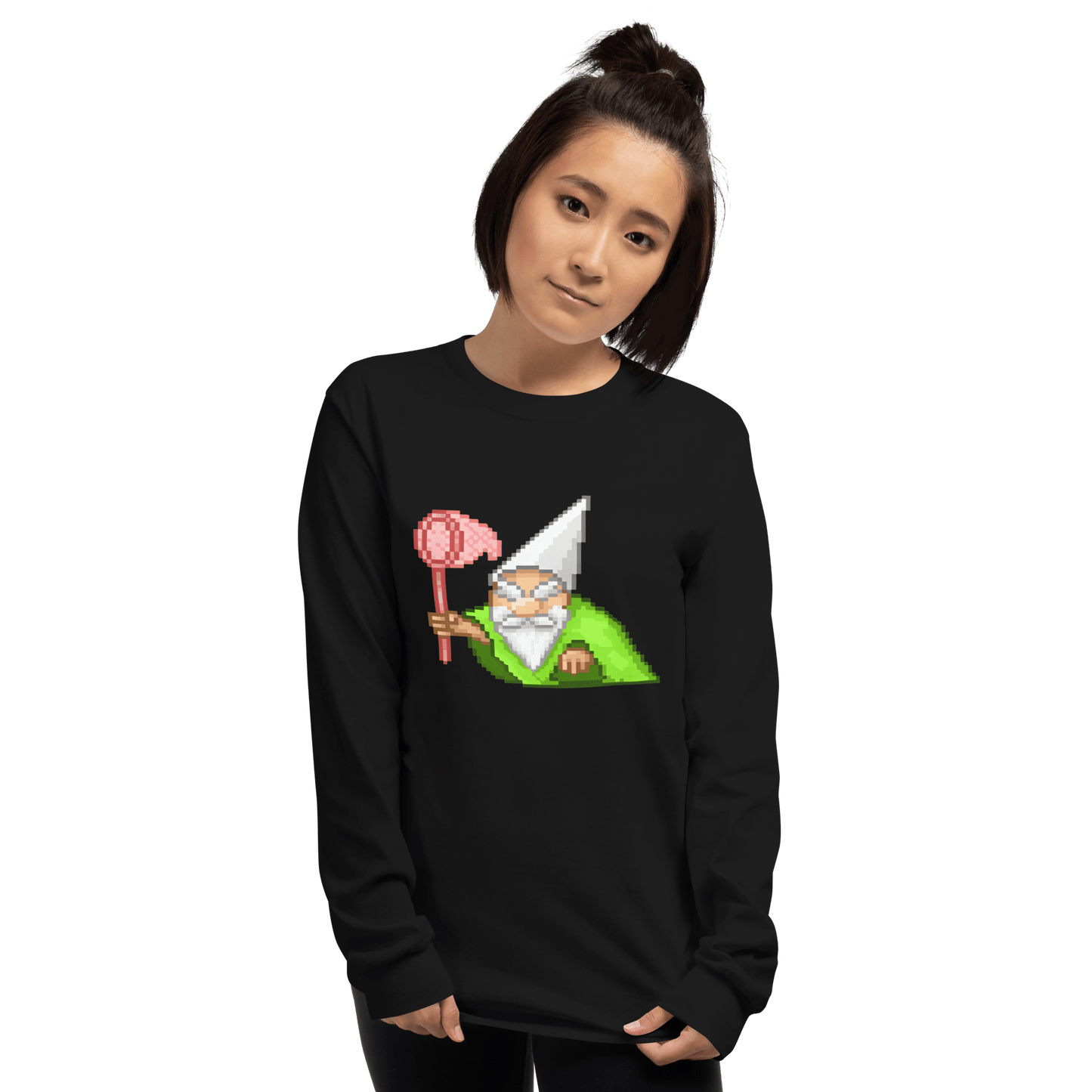 Wizard Gnome Long Sleeve T-Shirt Meme - Sport Grey | Shirtposting