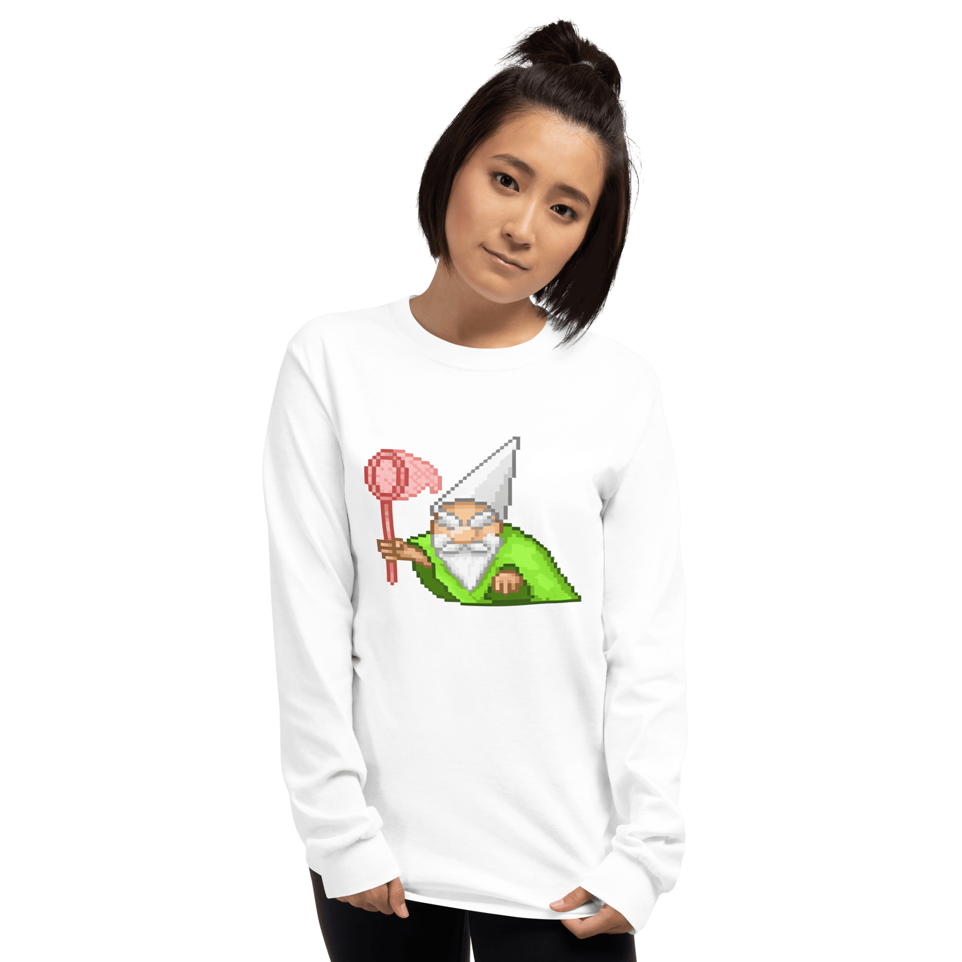 Wizard Gnome Long Sleeve T-Shirt Meme - Sport Grey | Shirtposting