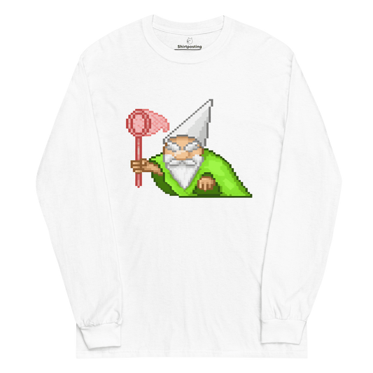 Wizard Gnome Long Sleeve T-Shirt Meme - White | Shirtposting