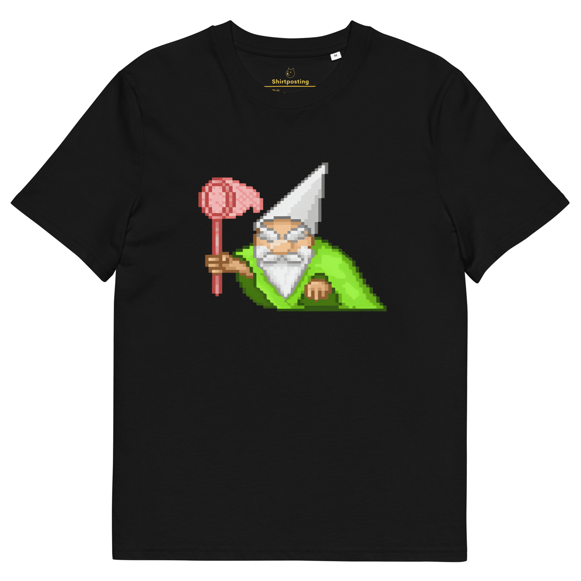 Wizard Gnome Premium Organic T-Shirt Meme - Black | Shirtposting