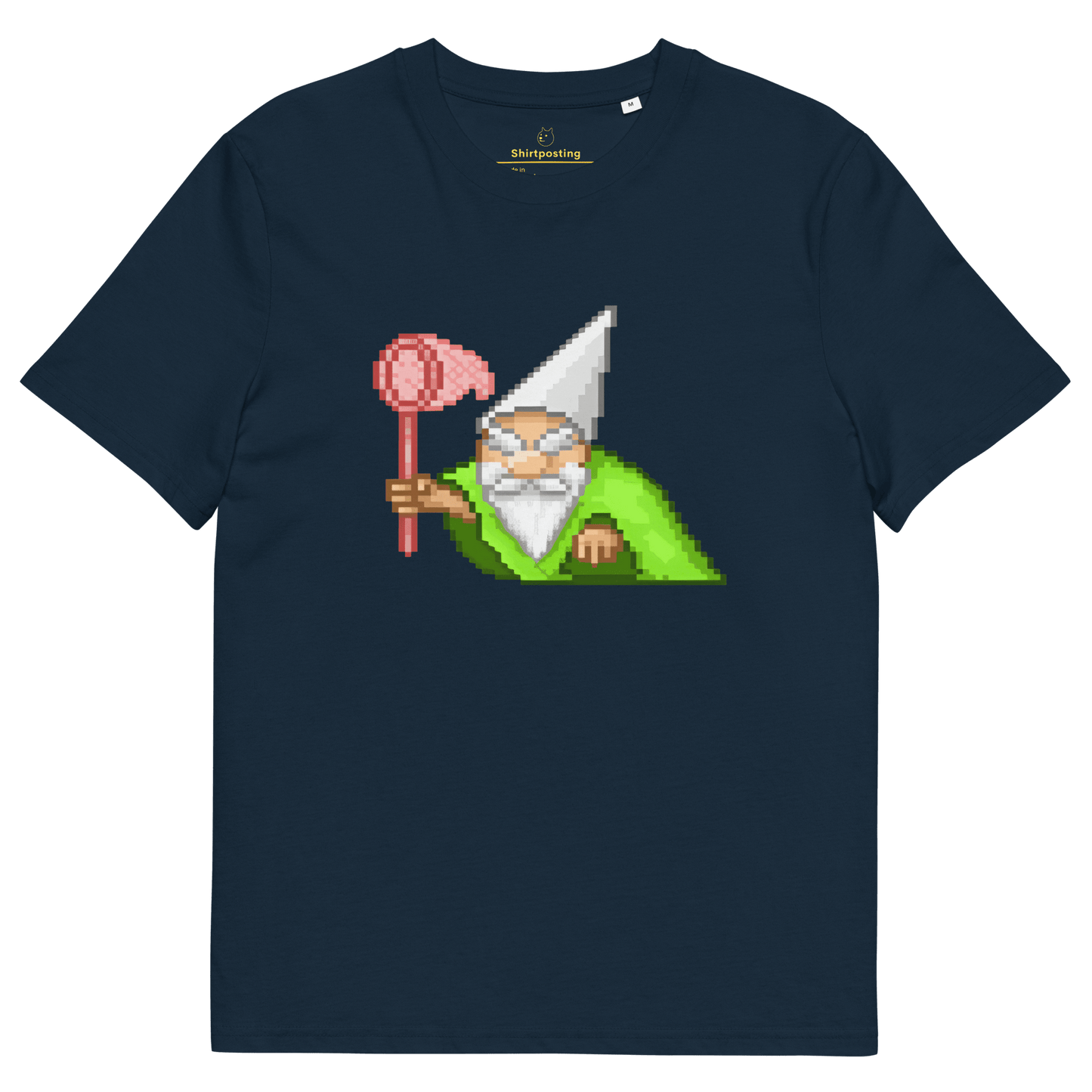 Wizard Gnome Premium Organic T-Shirt Meme - French Navy | Shirtposting