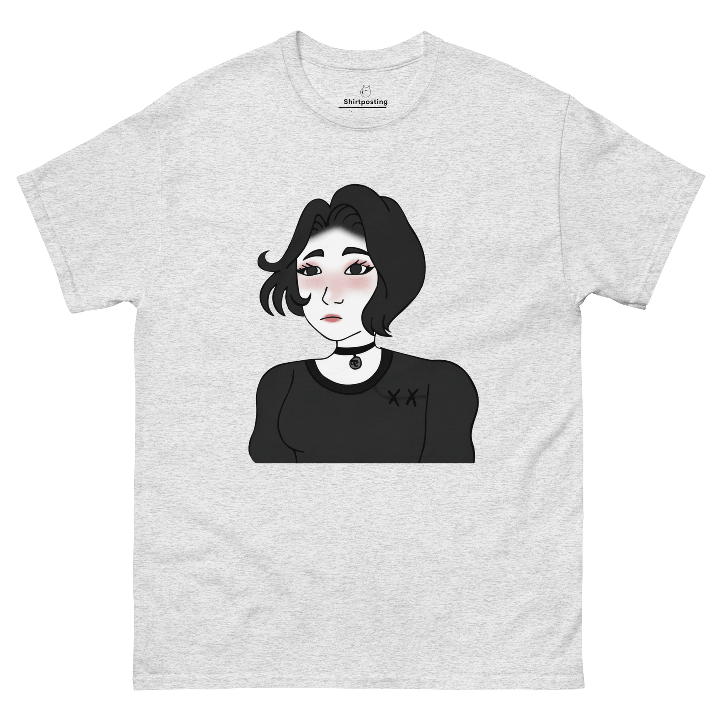 Wojak Girl Classic T-Shirt Meme - Ash | Shirtposting