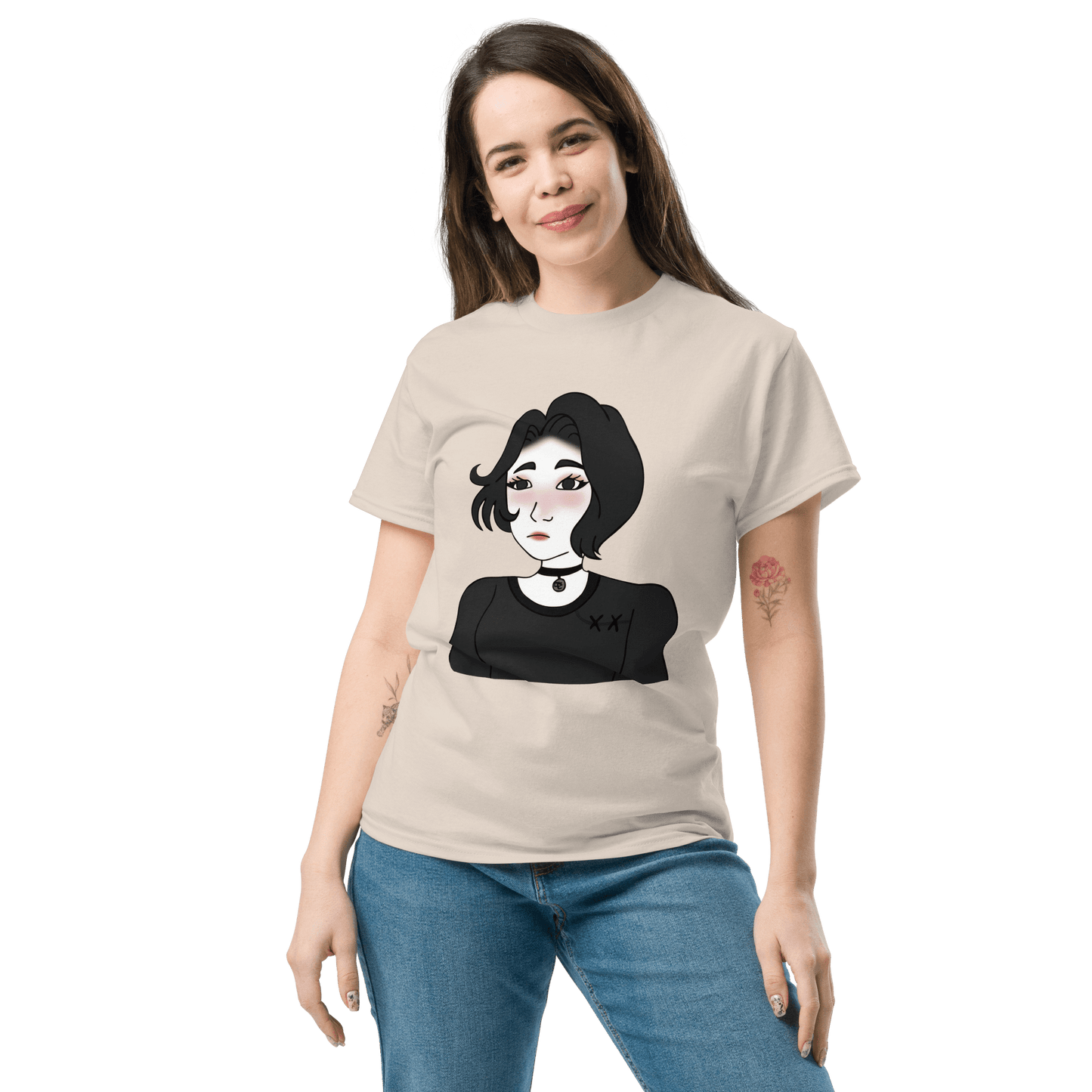 Wojak Girl Classic T-Shirt Meme - Ash | Shirtposting