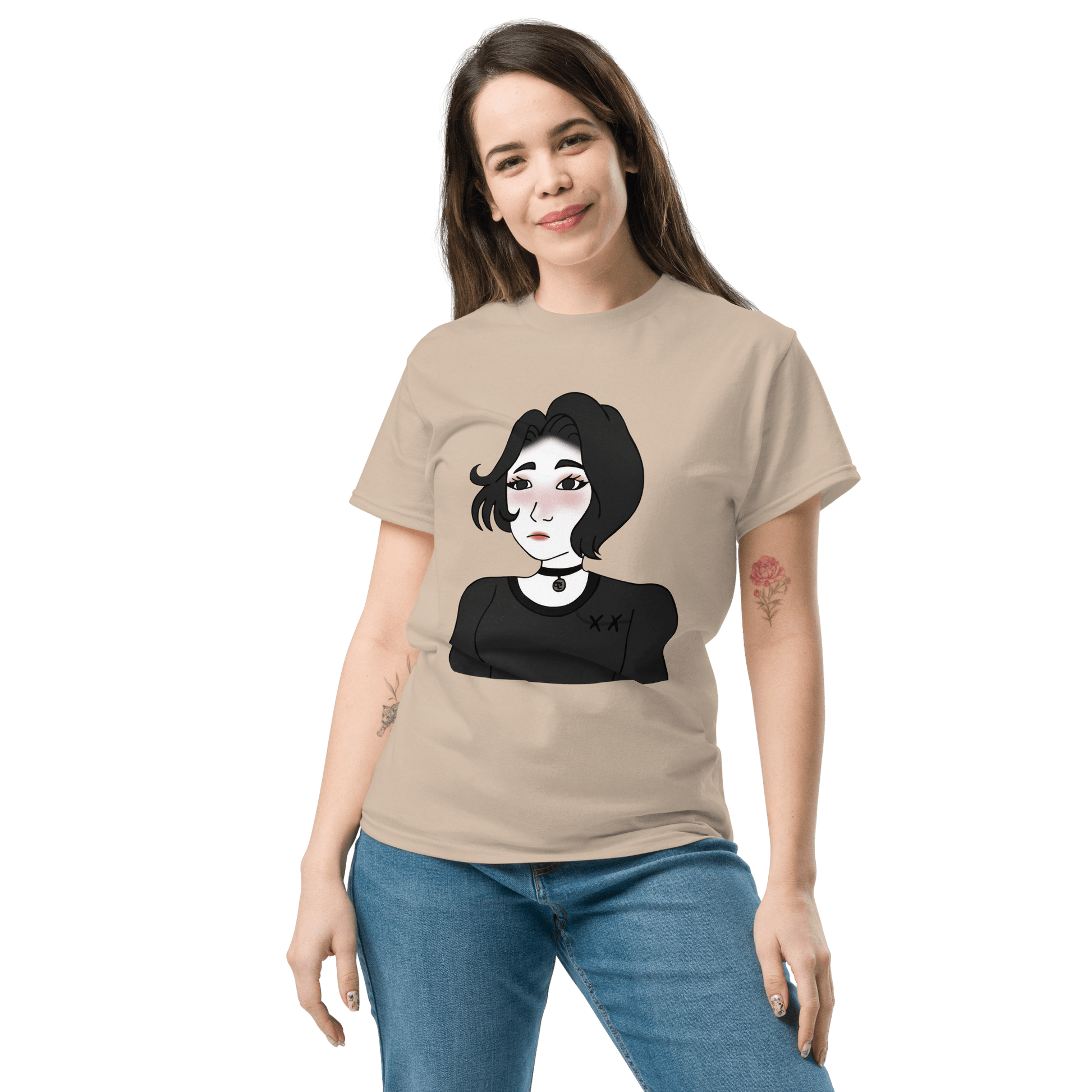 Wojak Girl Classic T-Shirt Meme - Ash | Shirtposting