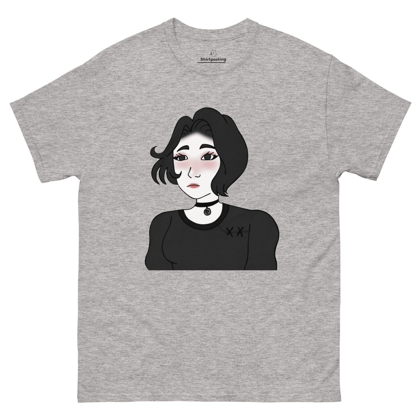 Wojak Girl Classic T-Shirt Meme - Sport Grey | Shirtposting