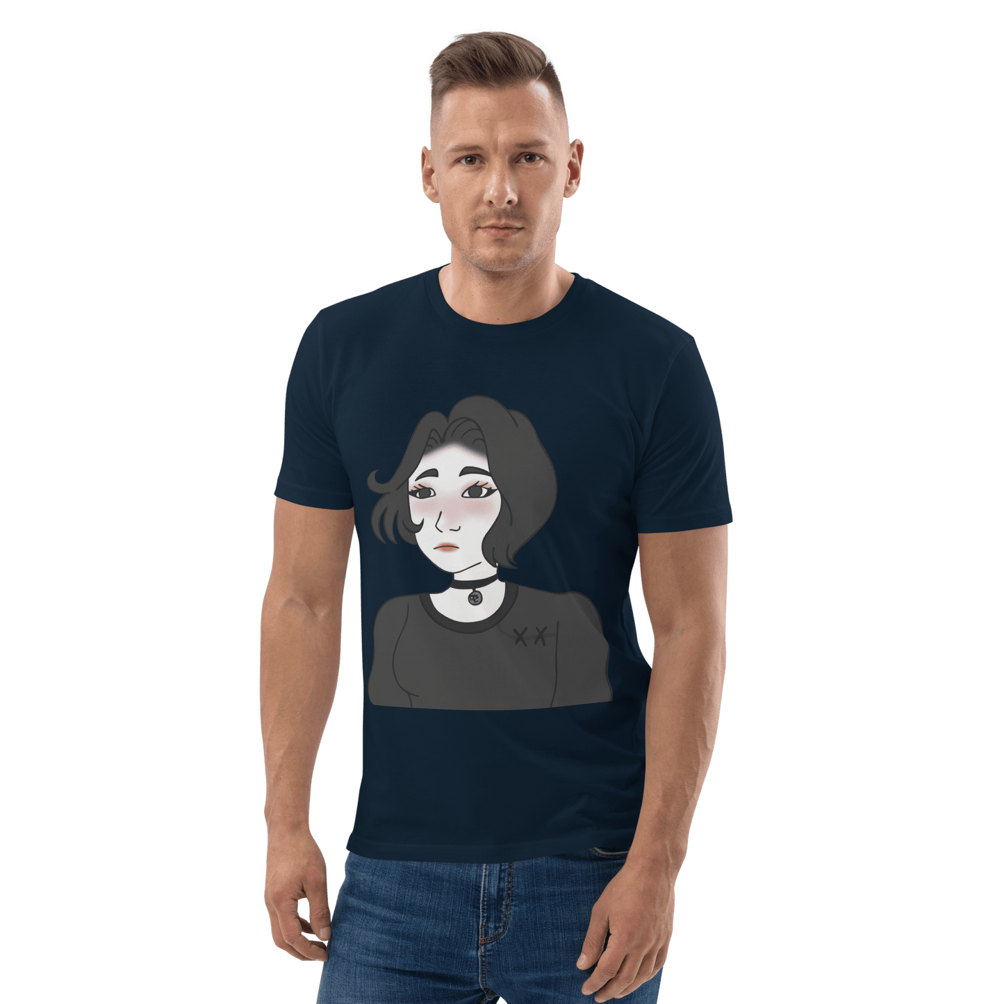 Wojak Girl Premium Organic T-Shirt Meme - Dark Heather Grey | Shirtposting