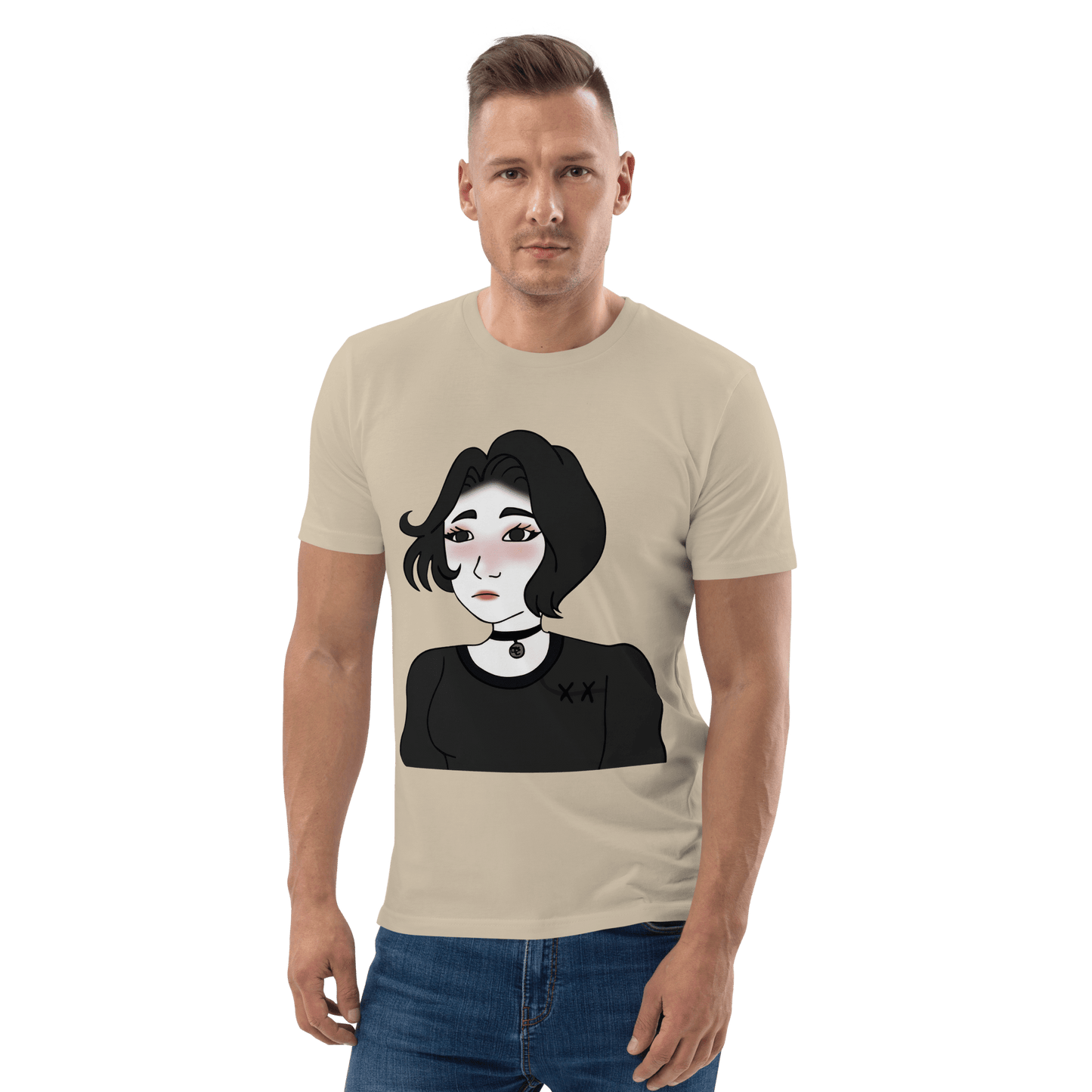 Wojak Girl Premium Organic T-Shirt Meme - Dark Heather Grey | Shirtposting