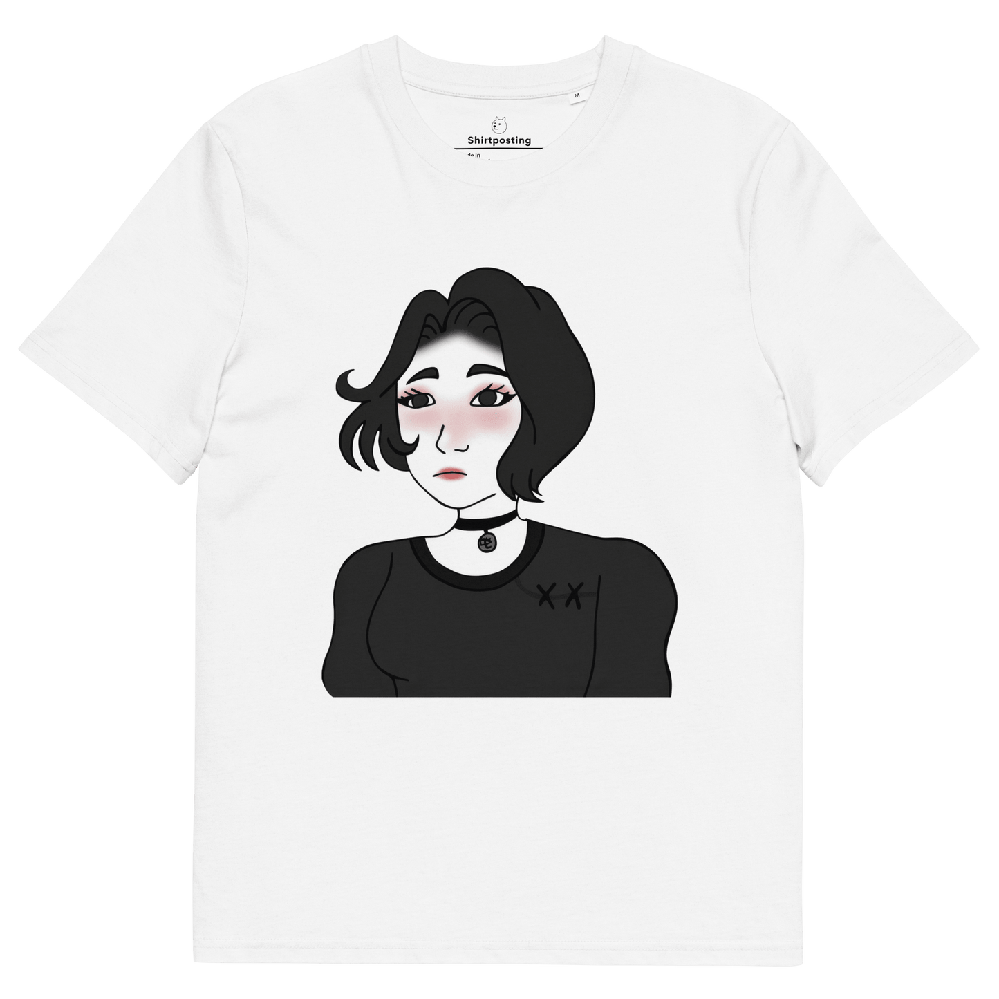 Wojak Girl Premium Organic T-Shirt Meme - White | Shirtposting