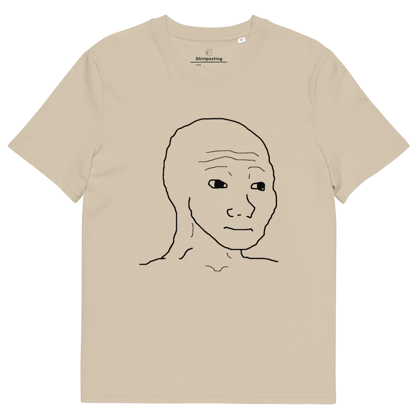 Wojak Premium Organic T-Shirt Meme - Desert Dust | Shirtposting