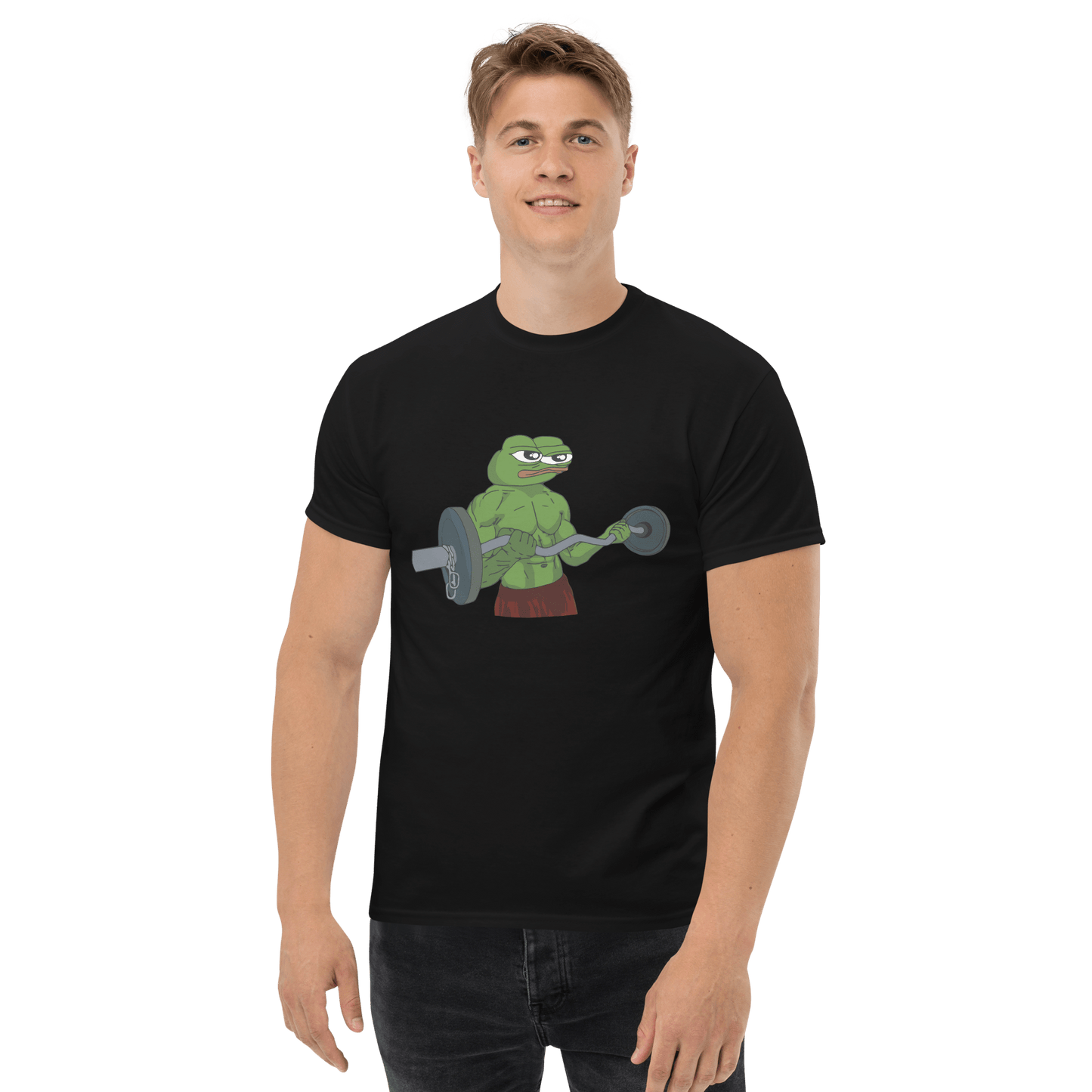 Working Out Pepe Classic T-Shirt Meme - Royal | Shirtposting