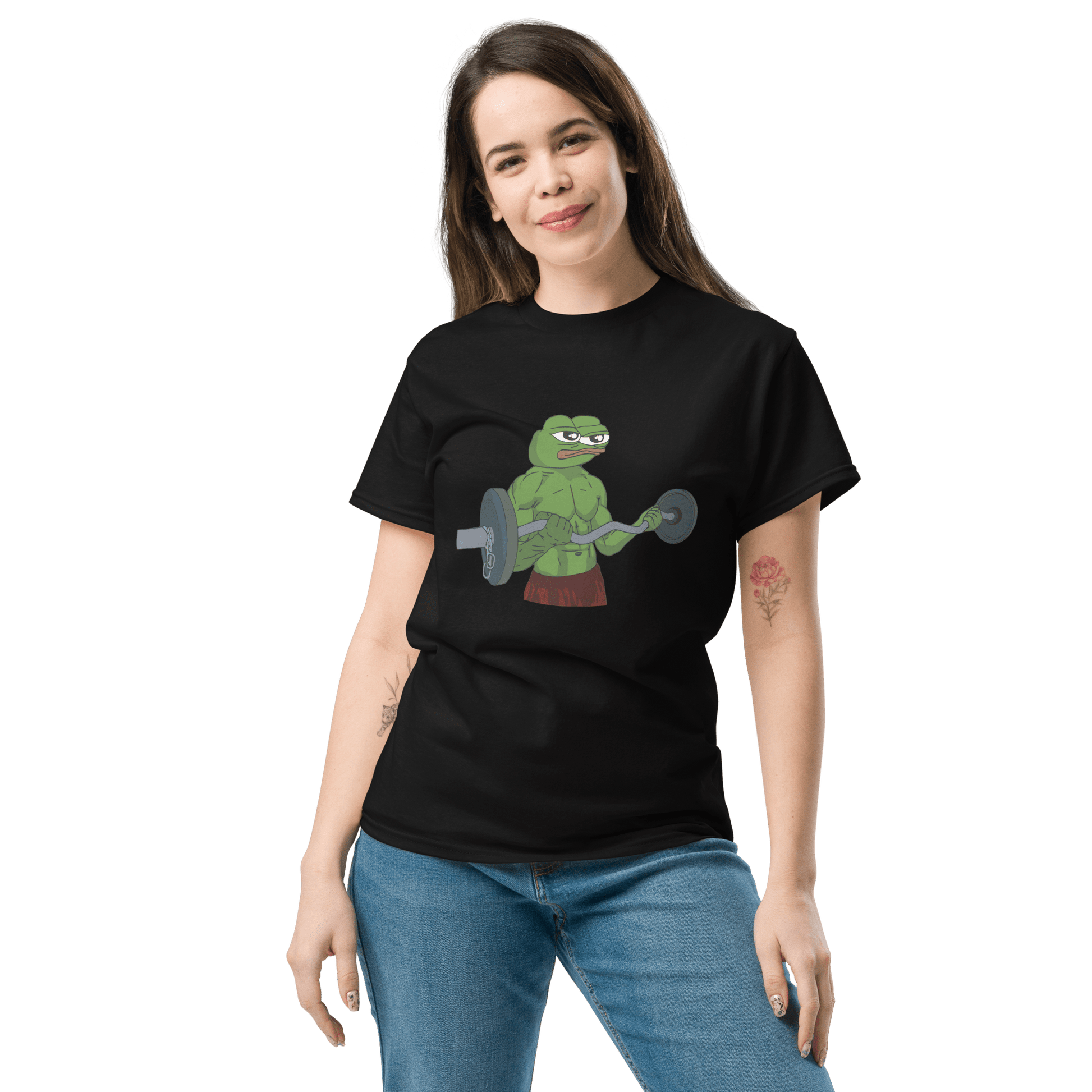 Working Out Pepe Classic T-Shirt Meme - Royal | Shirtposting